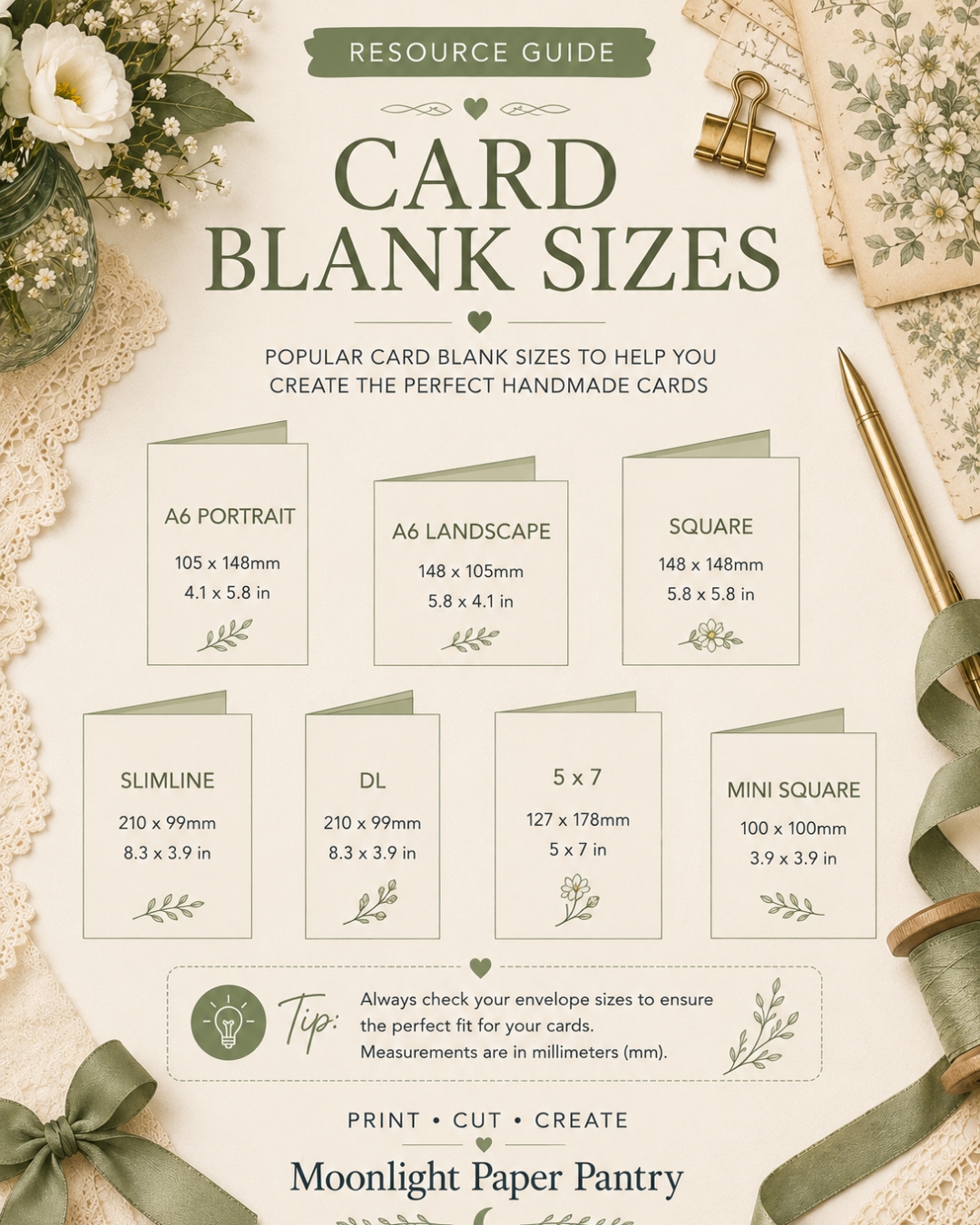 Card Blank Sizes