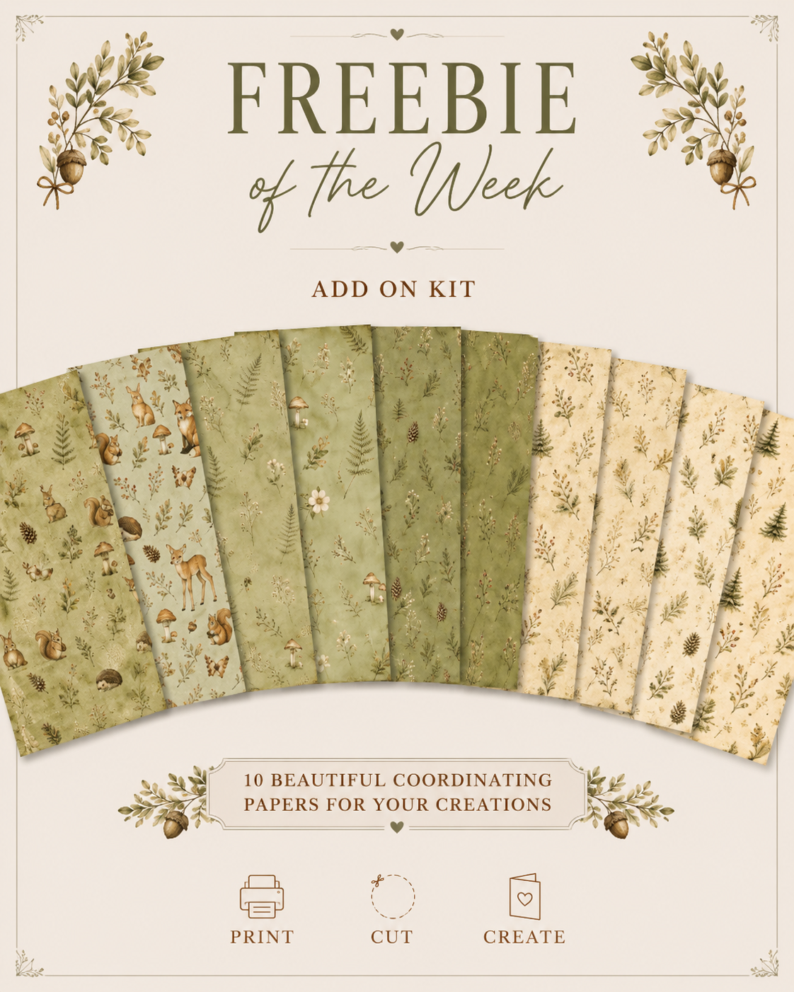 Woodland Patterned Papers